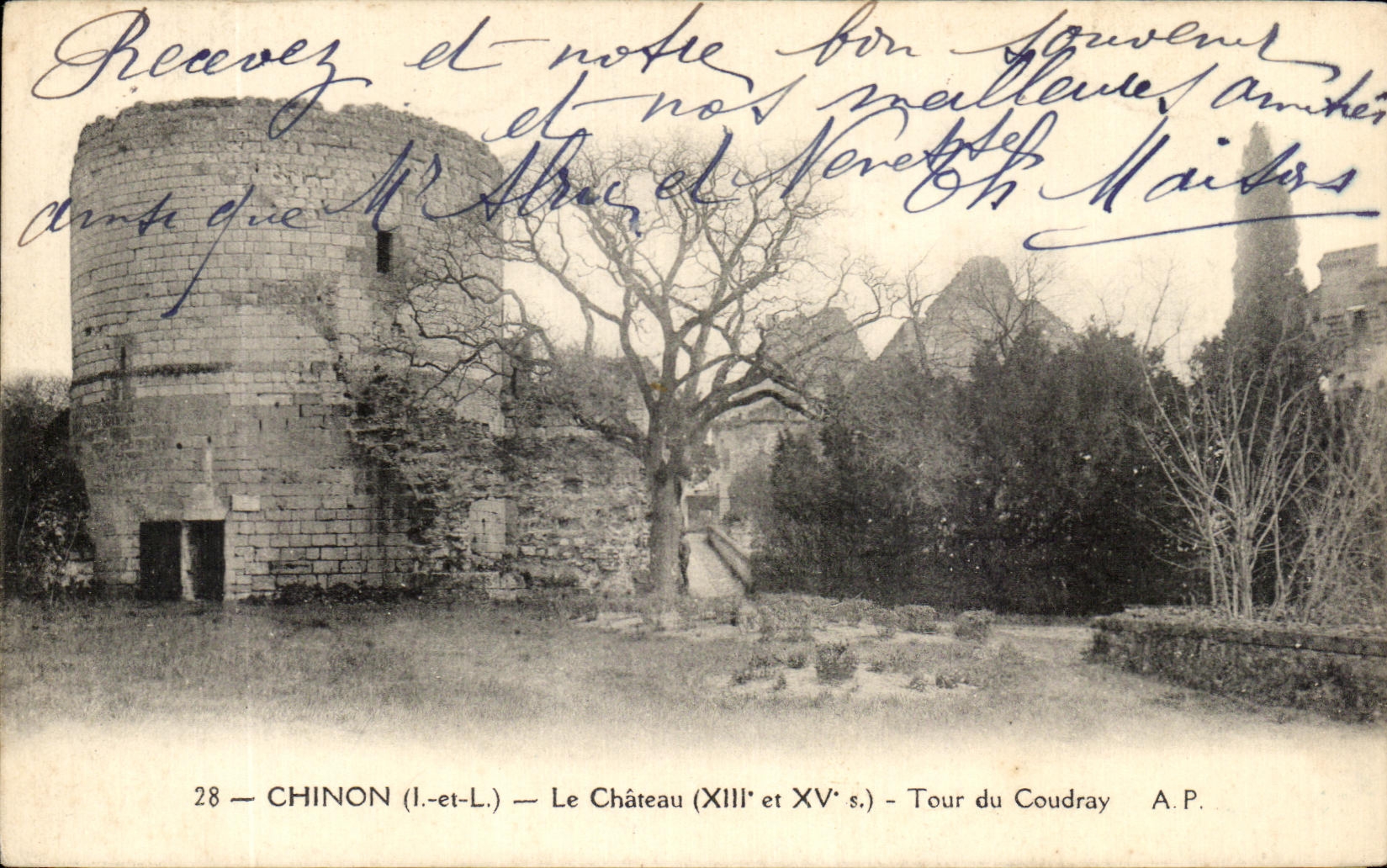 CPA Chinon Le Chateau Tour du Coudray