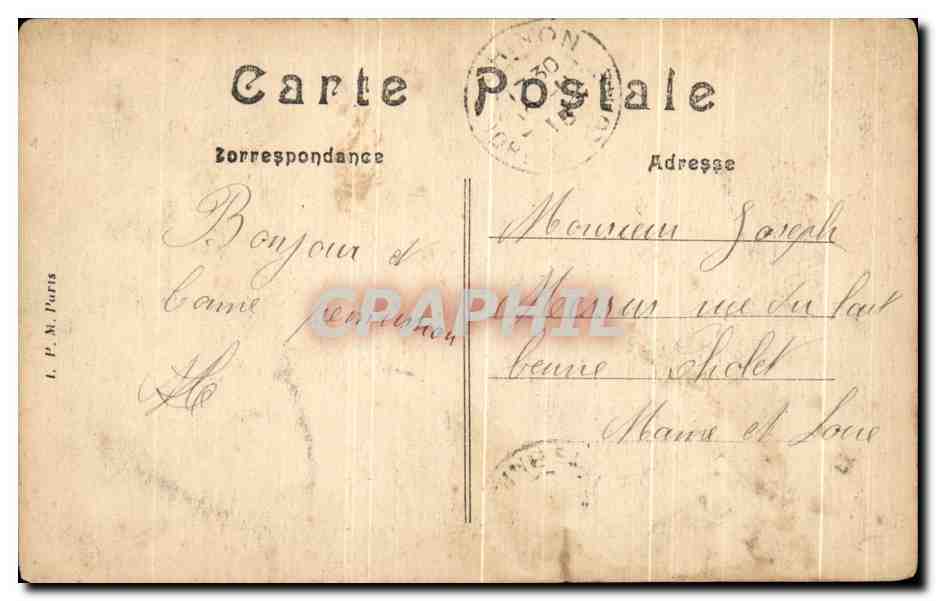 CPA Chinon Tour de l'Horloge Entree du Chateau — Reverso