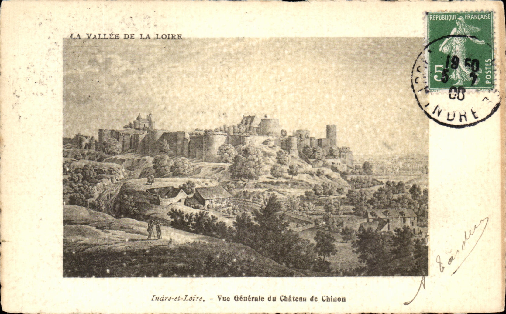 CPA La Vallee De la Loire Indre Et Loire Vue Generale du Chateau de Chinon