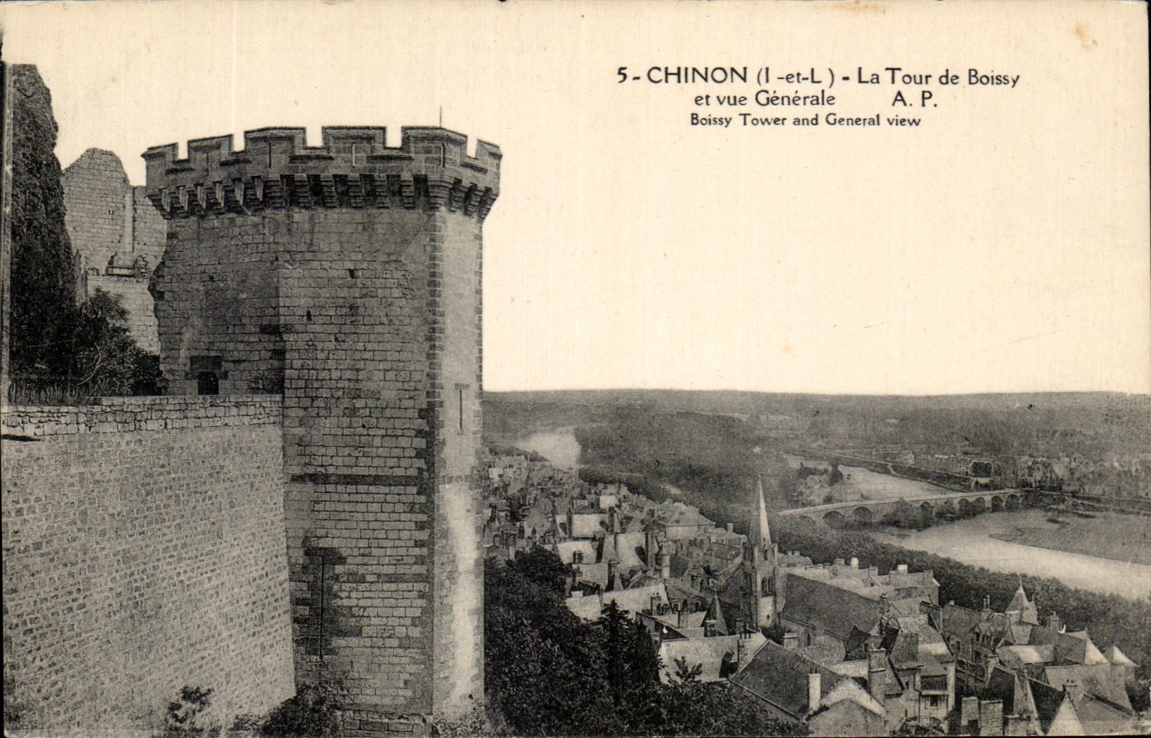 CPA Chinon La Tour de Boissy Et Vue Generale 
