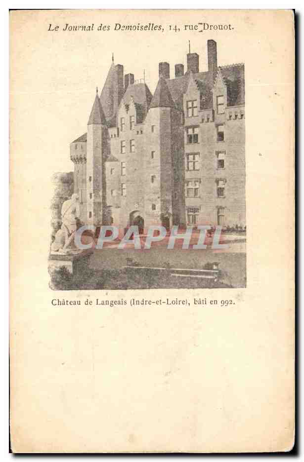 CPA Le Journal des Demoiselles Rue Drouot Chateau de Langeais Bati en 992