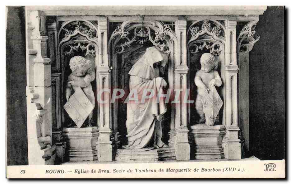 CPA Bourg Eglise de Brou Socle du Tombeau de Marguerite de Bourbon