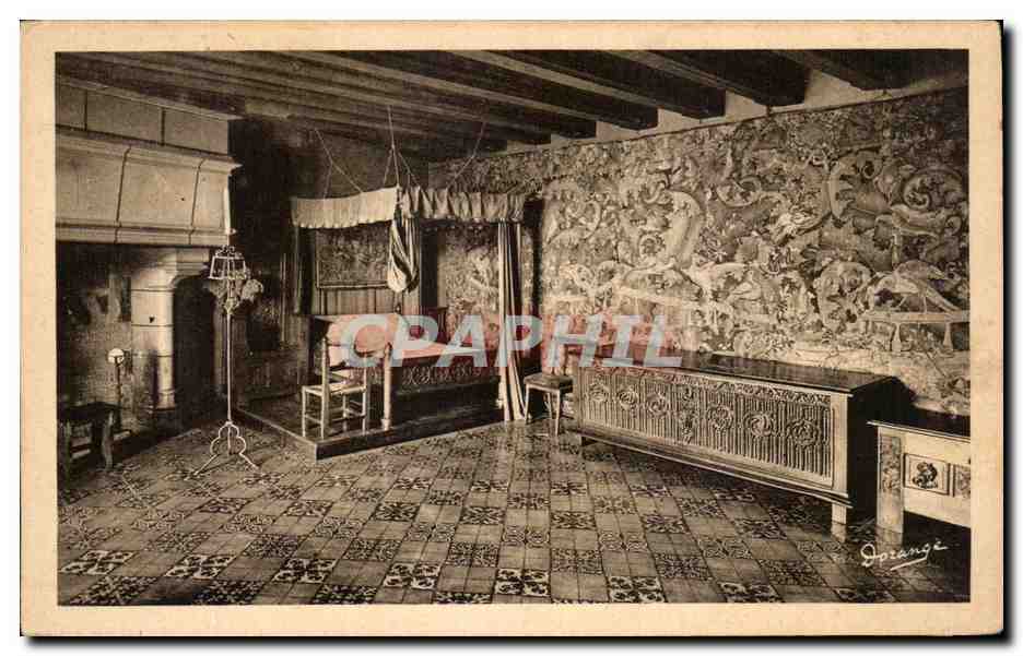CPA Langeais Le Chateau Chambre a Coucher Tapisseries