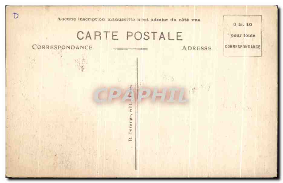 CPA Loches La Porte Des Cordeliers Et La Vue Generale Du Chateau Royal — Rückseite