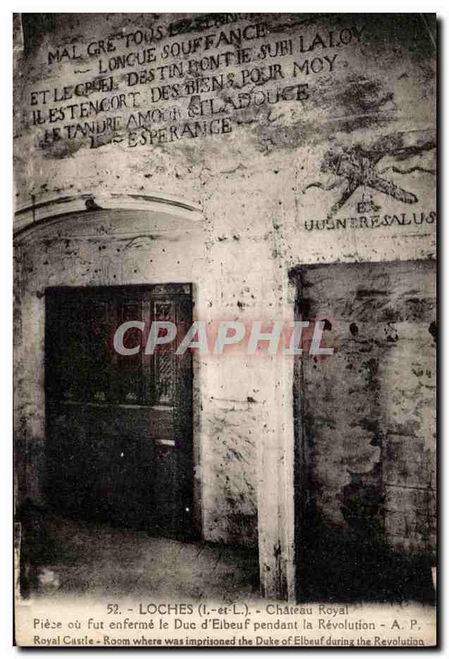 CPA Loches Chateau Royal Piece Ou Fut Enferme Le Duc d'Elbeuf