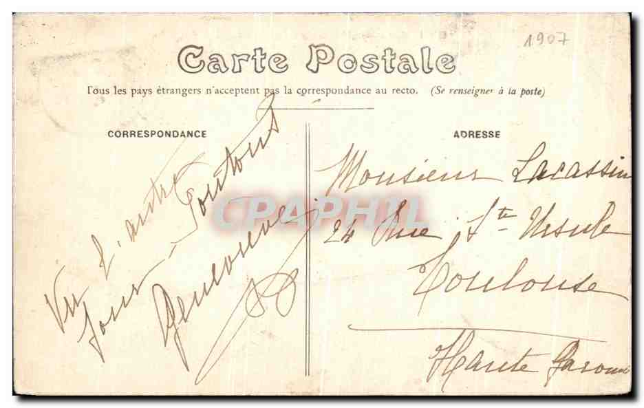 CPA Plessis les Tours Chateau de Louis XI — Rückseite