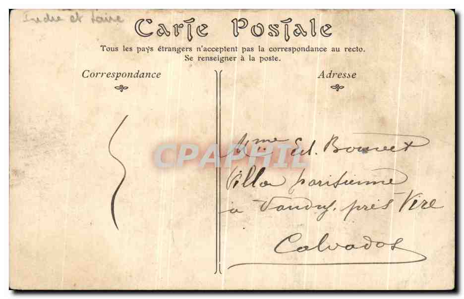 CPA Chateau Plessis Lez Tours  — Rückseite
