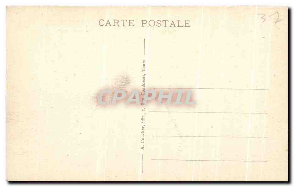 CPA Environs de Tours Chateau de Plessis les Tours  — Rückseite