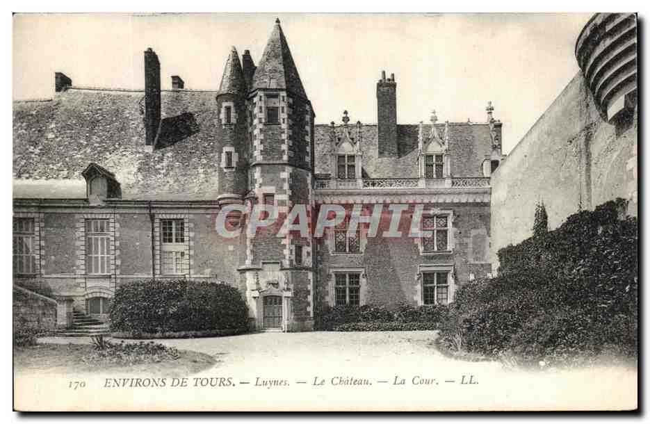 CPA Environs De Tours Luynes Le Chateau Le Cour