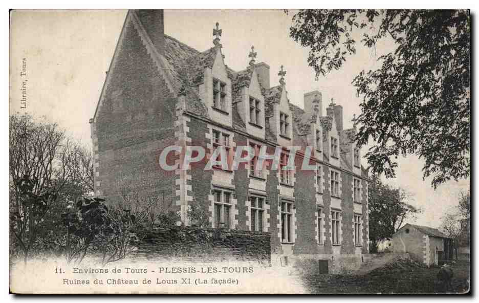 CPA Environs de Tours Plessis Les Tours Ruines du Chateau 