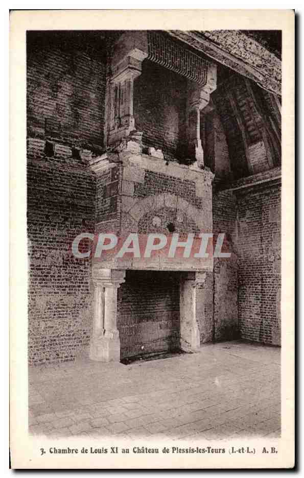 CPA Chambre de Louis XI au Chateau de Plessis les Tours 
