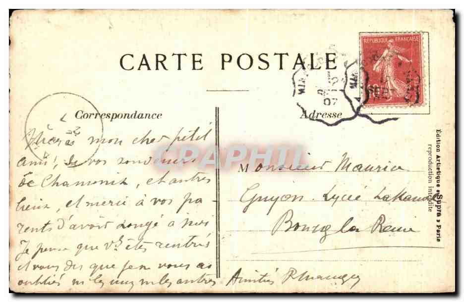 CPA La Vallee de la Loire Chateau d'Usse — Rückseite