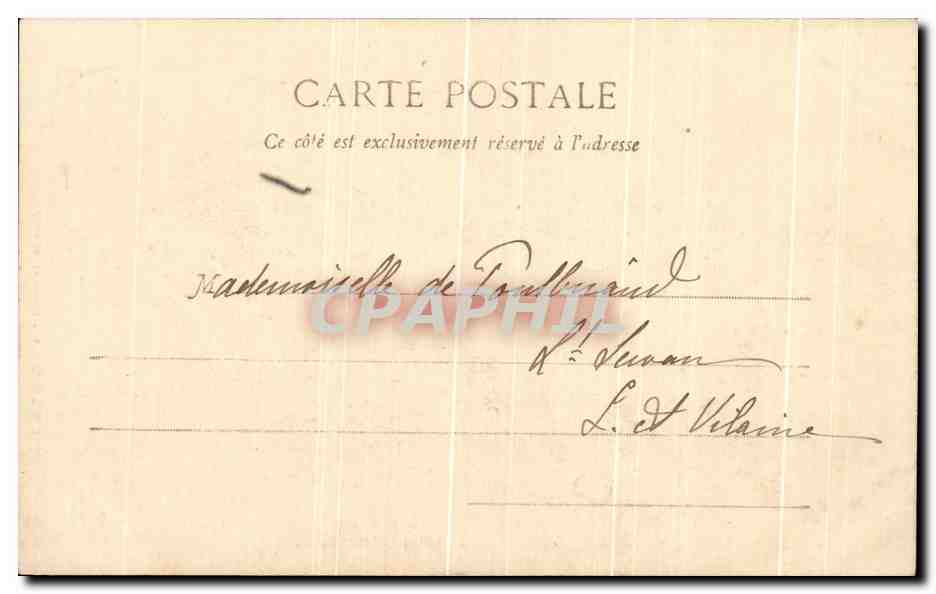 CPA Bordeaux Bourse — Verso
