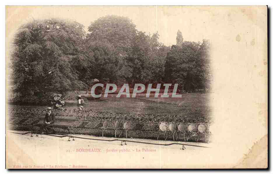 CPA Bordeaux Jardins Public Le Pelouse