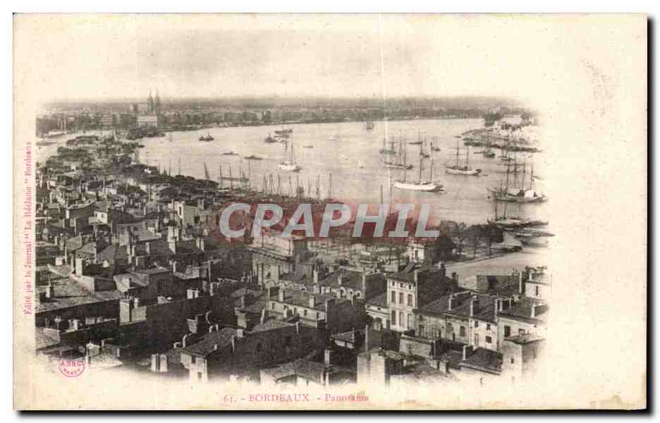 CPA Bordeaux Panorama Bateaux
