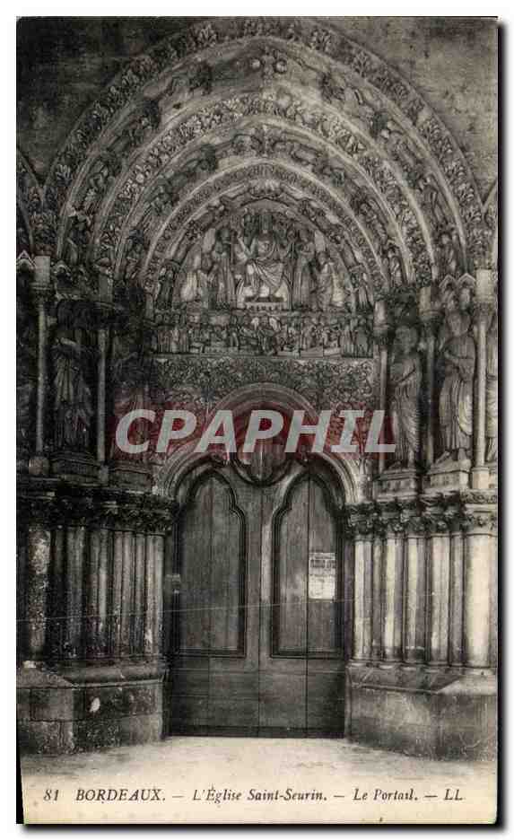 CPA Bordeaux L'Eglise Saint Seurin Le Portail