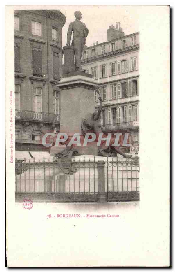 CPA Bordeaux Monument Carnot