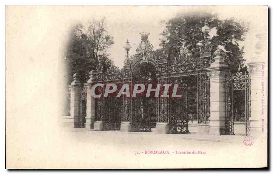 CPA Bordeaux L'entree du Parc