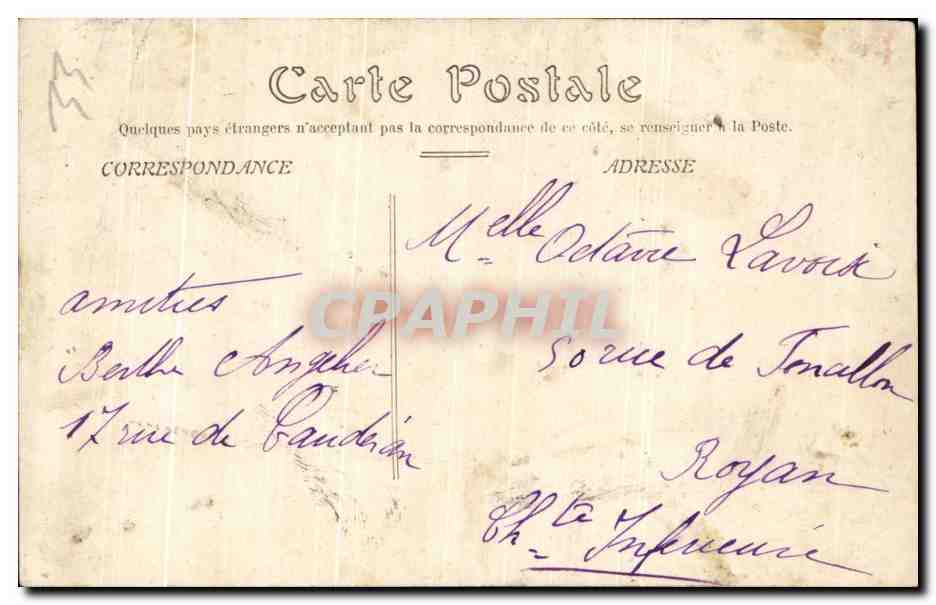 Bordeaux — Porte du Caillau ou du Palais — Édition spéciale 'Aux Dames de France'. — Rückseite