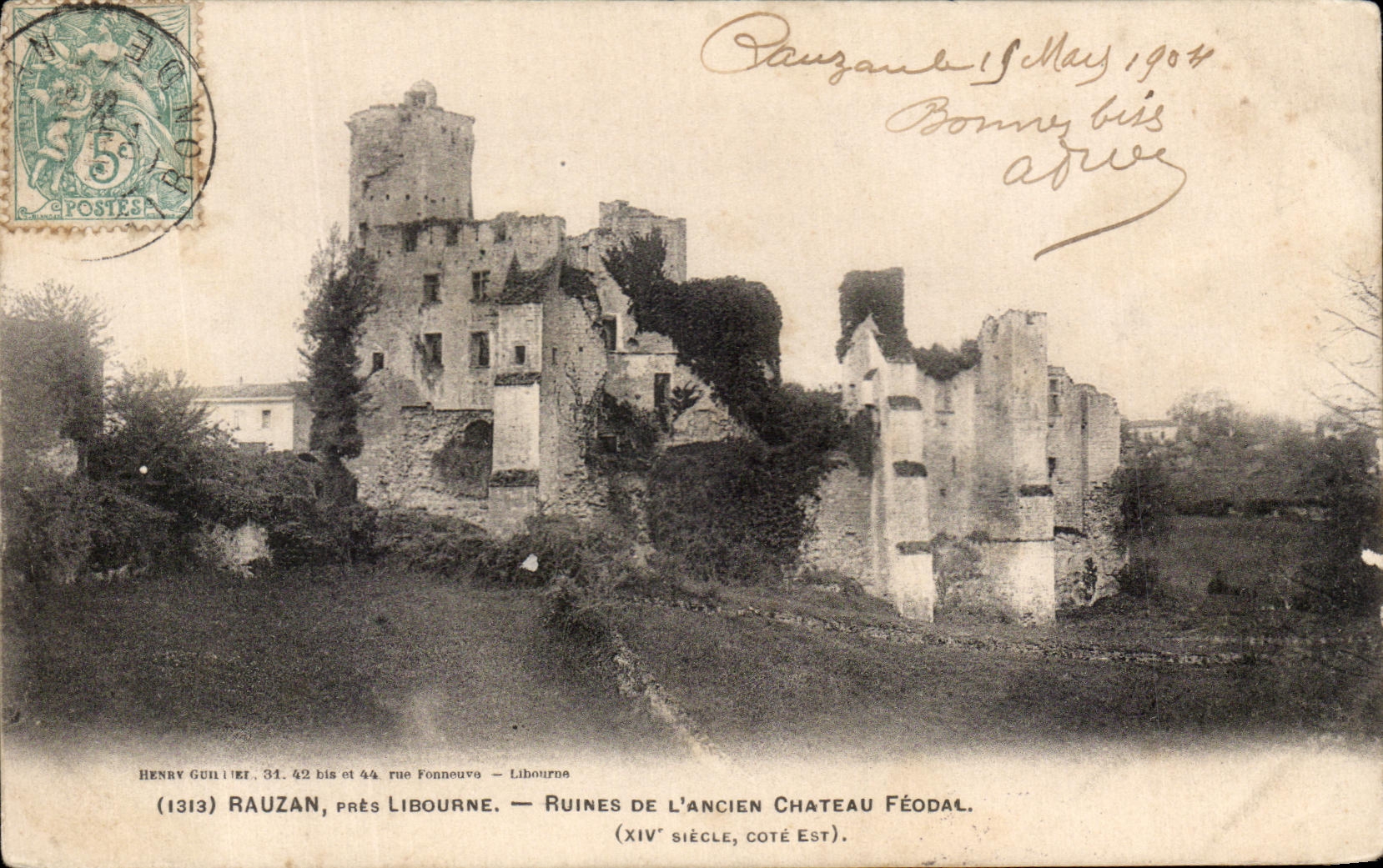 Rauzan, près Libourne — Ruines de l'ancien château féodal — Henry Guillet