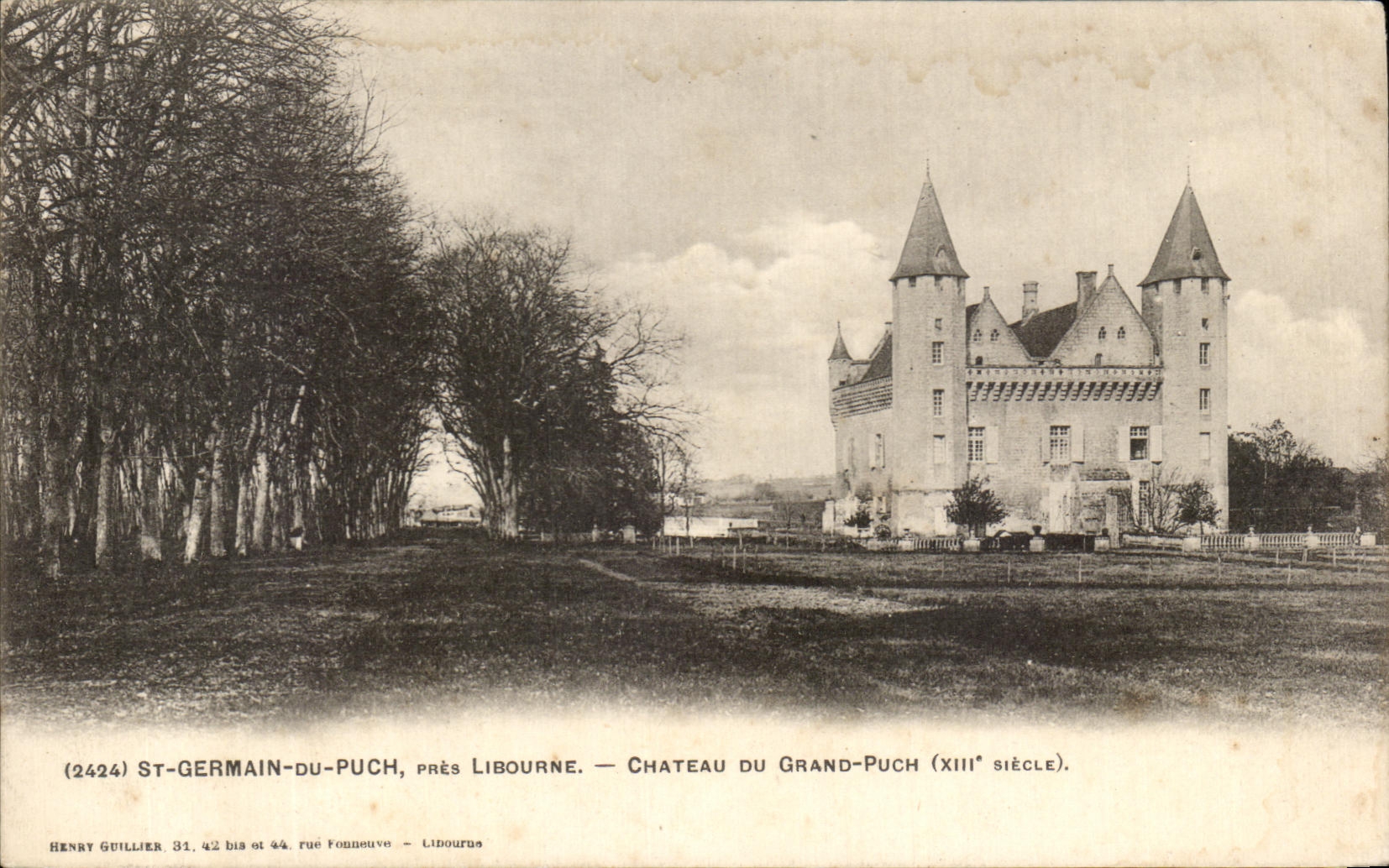 CPA St Germain Du Puch Libourne Chateau du Grand Puch
