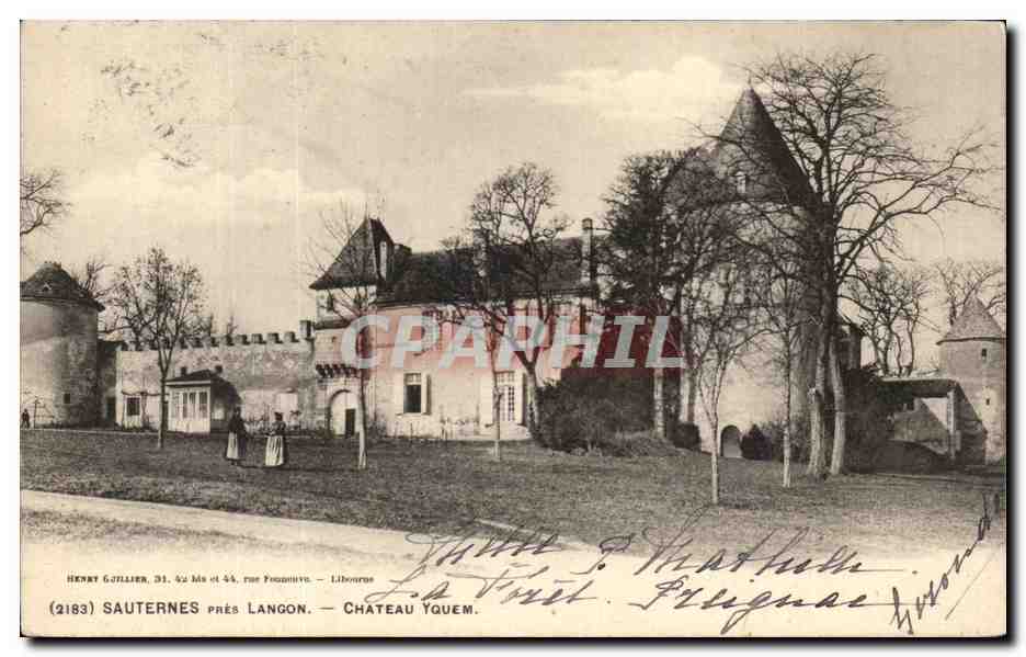 CPA Sauternes Pers langon Chateau Yquem
