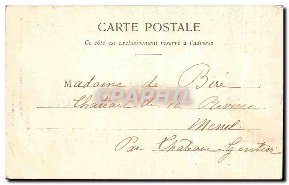 CPA Cerons Entree Principale du Chateau de la Tour — Rückseite