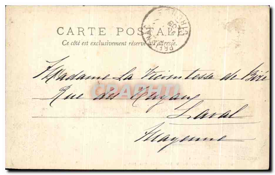 CPA Labrede Pres Bordeaux Chateau de Montesquieu  — Verso