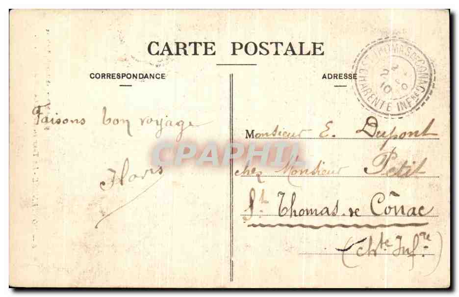 Montendre — La Tour ronde du Château — M. D. — Rückseite