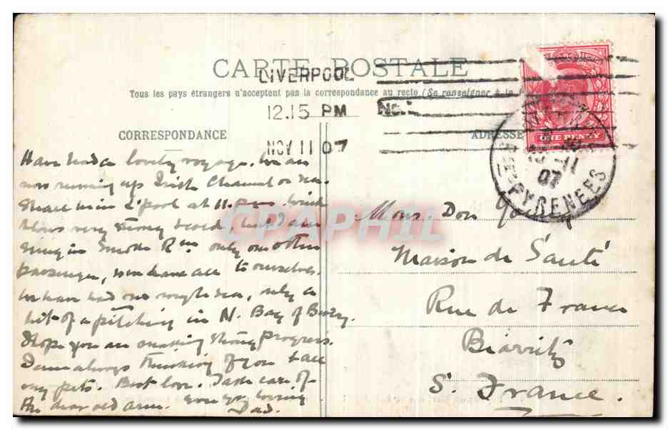 CPA Exposition Maritime De Bordeaux Grand Palais Et Monument Des Girondins — Verso