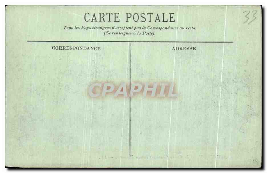 CPA Arcachon Le Casino Ancien chateau Deganne — Rückseite