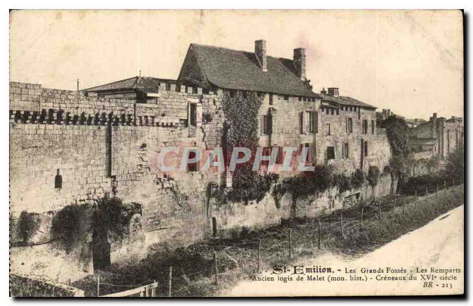 CPA St Emilion Les Grandes Fosses Les Remparts