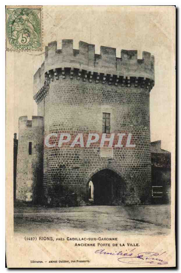 CPA Rions Prts Cadillac Sur Garonne Ancienne Porte De la Ville
