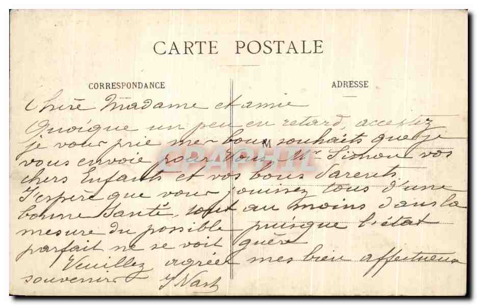 CPA Soussans Chateau Marsac Seguineau — Rückseite