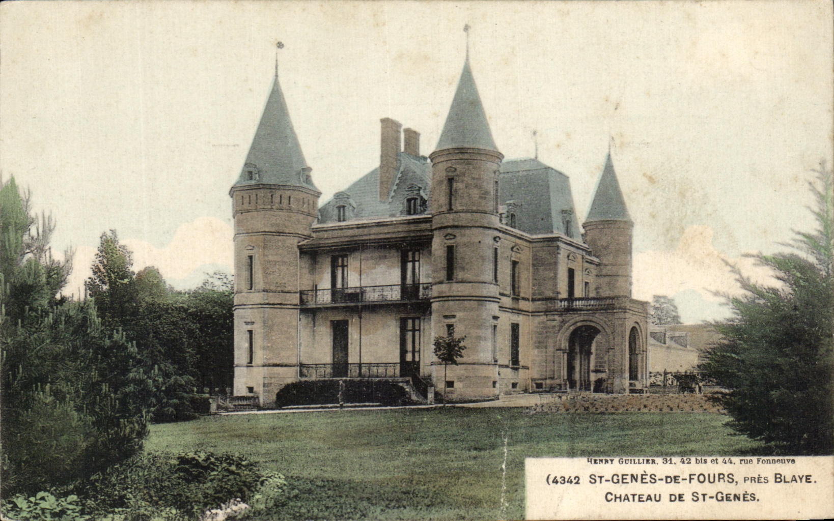 CPA St Genes De Fours Pres blaye Chateau de St Genes