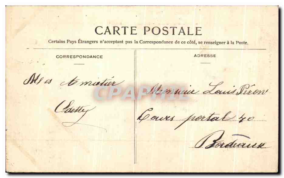 Château des Sallies — Südseite — N.A. Pap. J. Prévost, Verlag 1906 — Rückseite