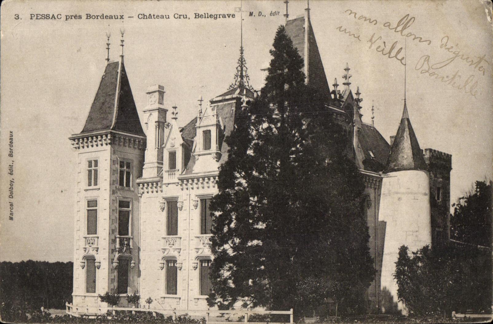 CPA Pessac Pres Bordeaux Chateau Cru bellegrave
