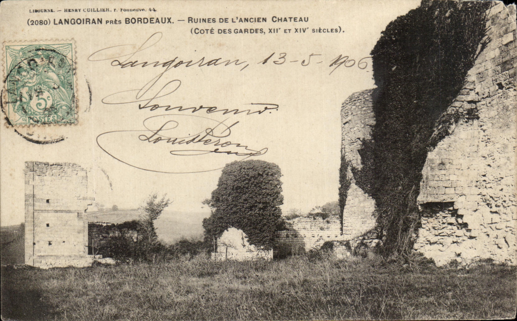 CPA Langoiran Pres Bordeaux Ruines de l'Ancien Chateau