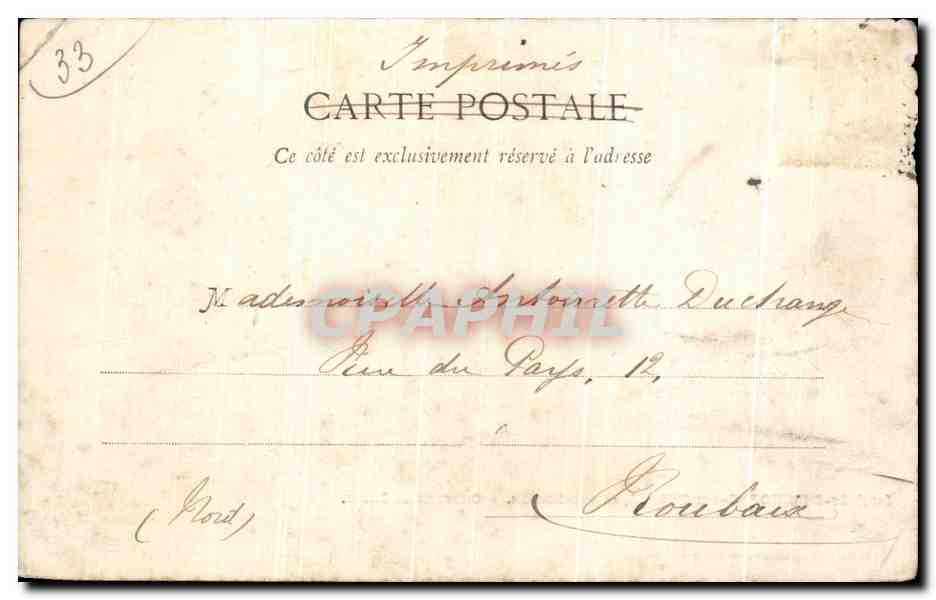 CPA St Christophe Des Bardes pres St Emillon Chateau Le Cauze — Rückseite