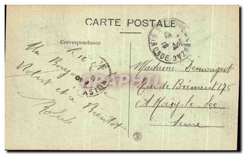 CPA Cubzac Les Points Ruines Du chateau Des 4 Fils Aymon — Back
