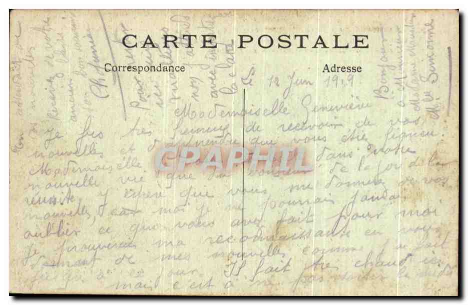 CPA Margaux Medoc Chateau Rausan Segla Tres Ancienne Origine — Back
