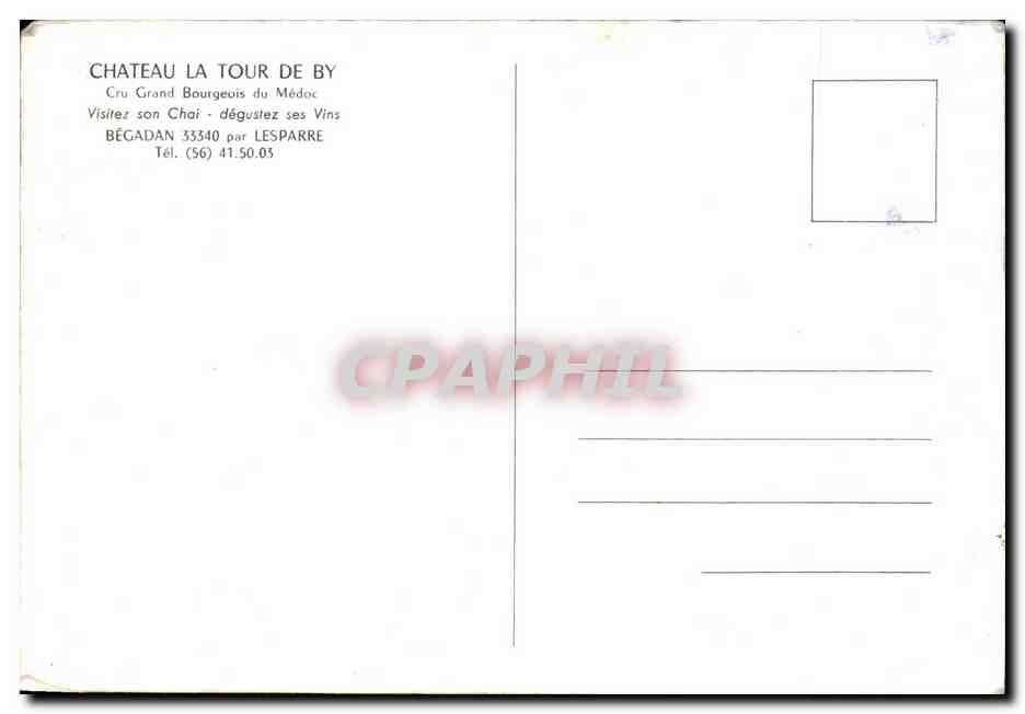 CPM Chateau La Tour De by Cru Grand Bourgeois Du Medoc Begadan Par Lesparre — Rückseite