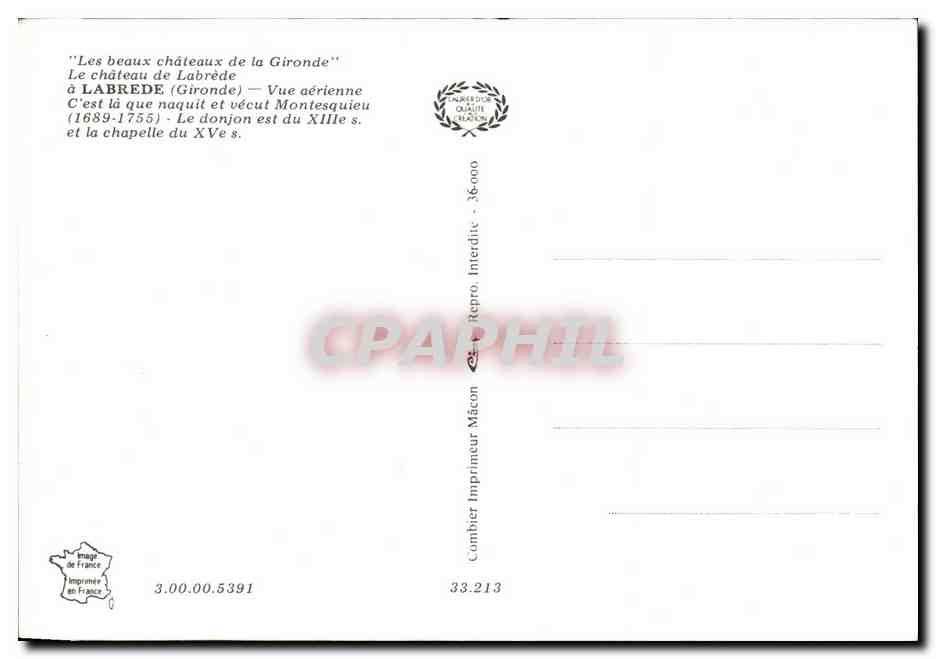 Château de Labrède — Vue aérienne — Imprimeur Combier — Reverso