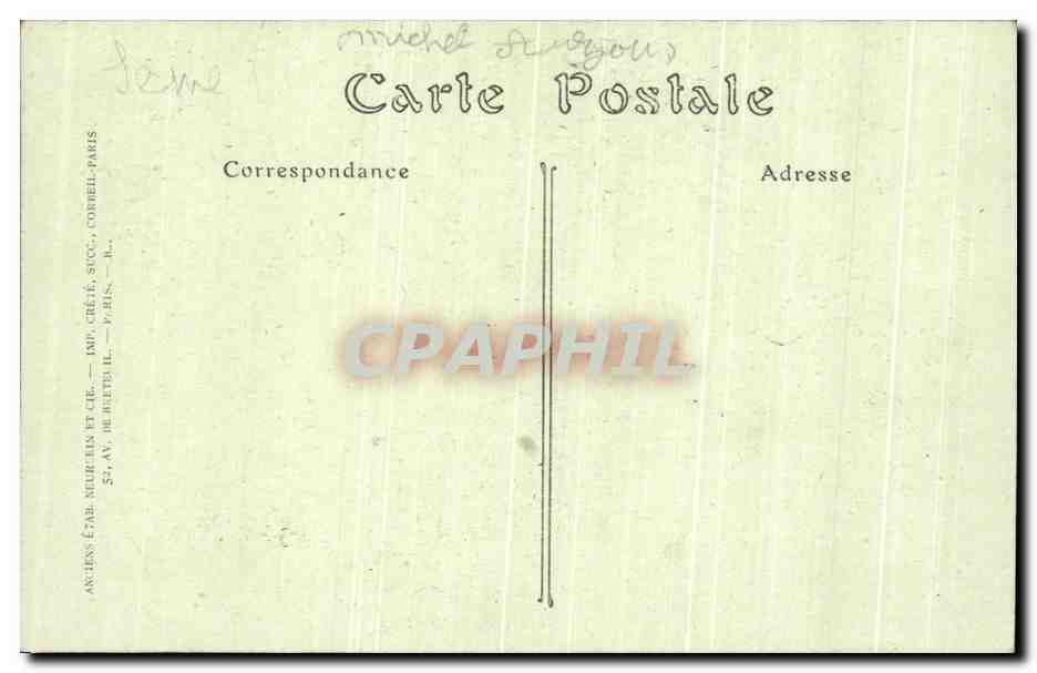 CPA Paris Le Parvis De Notre Dame Tramway — Rückseite