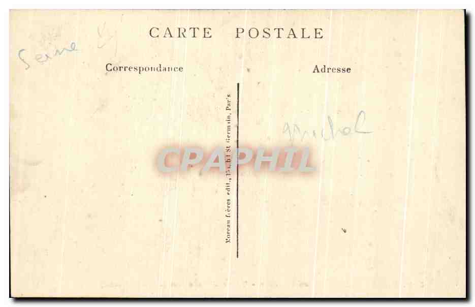 CPA Paris Jardin Des Plantes Tigre D'Asie Don du general Zabaroll — Rückseite