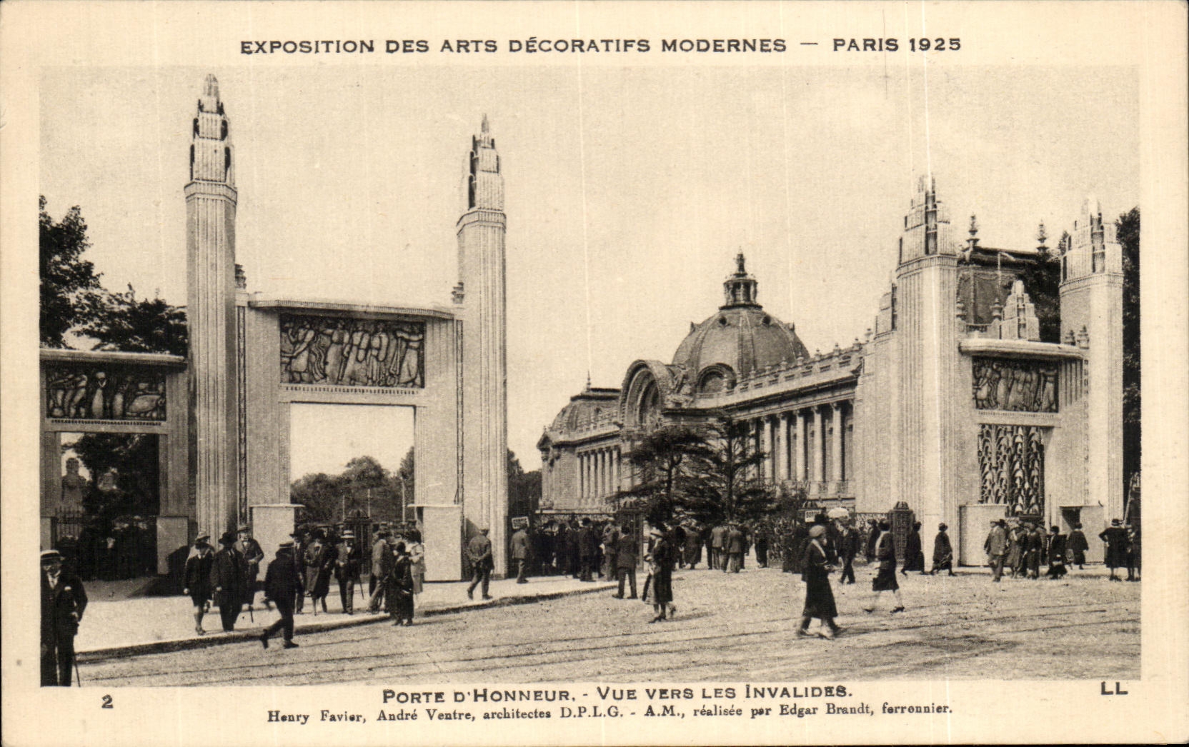 Exposition des Arts Décoratifs Modernes — Paris 1925 — Porte d'Honneur — Blick Richtung Invalides