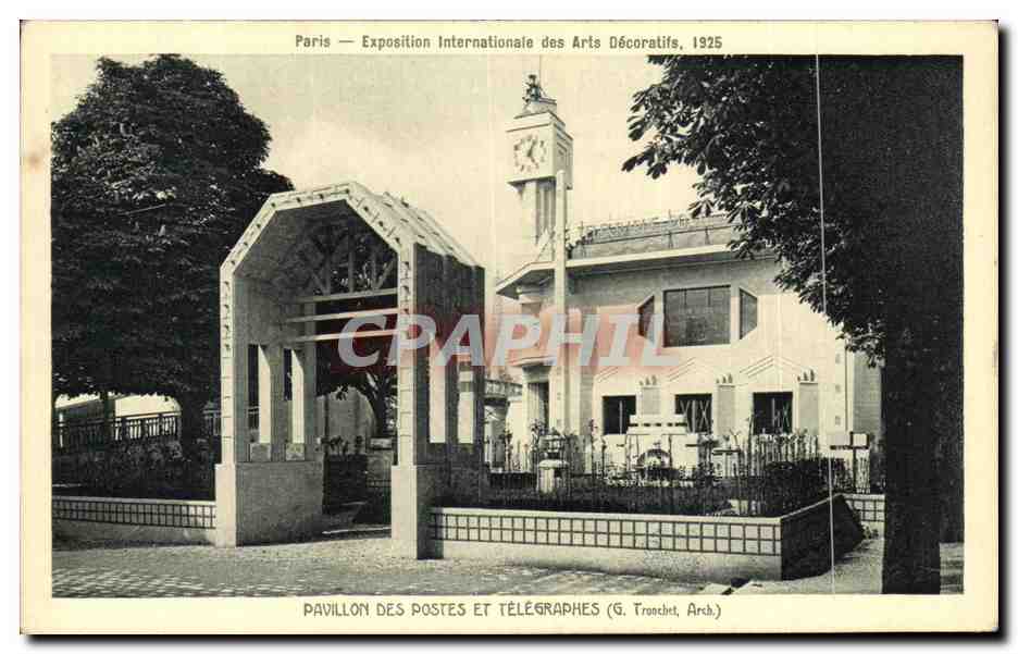 CPA Paris Exposition Internationale Dez Arts Decoratifs Pavillon Des Postes Et Telegraphes