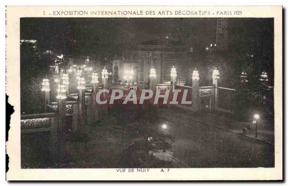 CPA Paris Exposition Internationale Des Arts Decoratifs Vue De Nuit