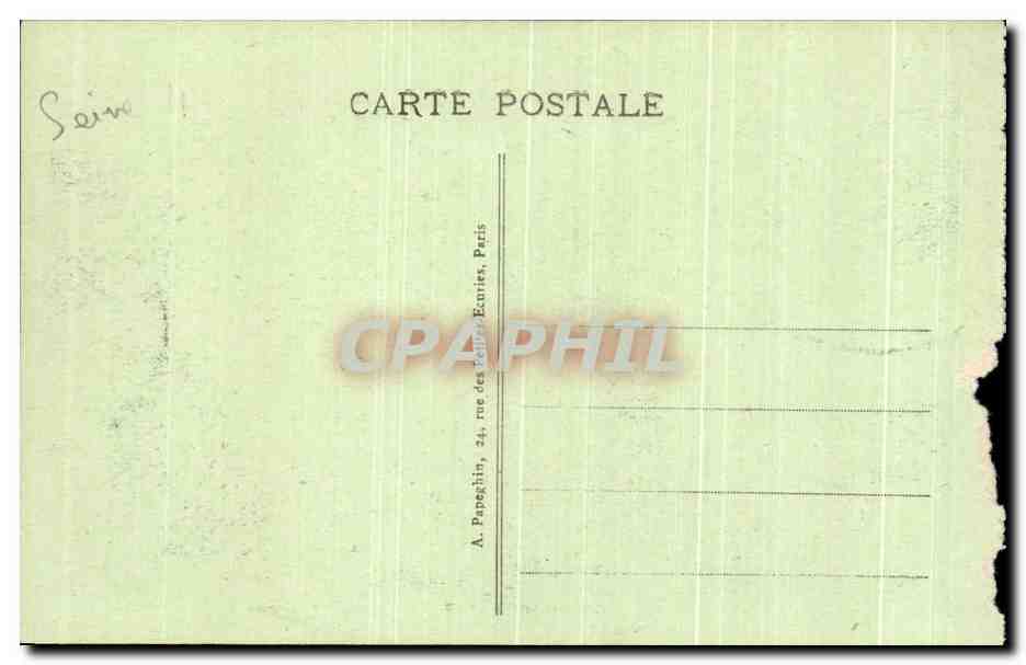 CPA Paris Exposition Internationale Des Arts Decoratifs Vue De Nuit — Rückseite