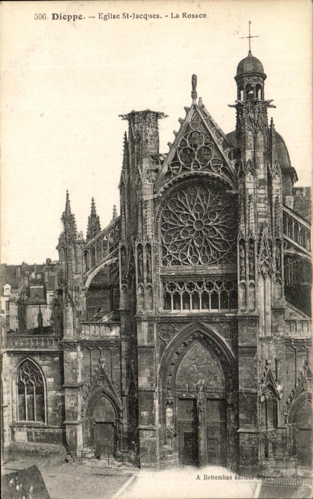CPA Dieppe Eglise St Jacques La Rosace